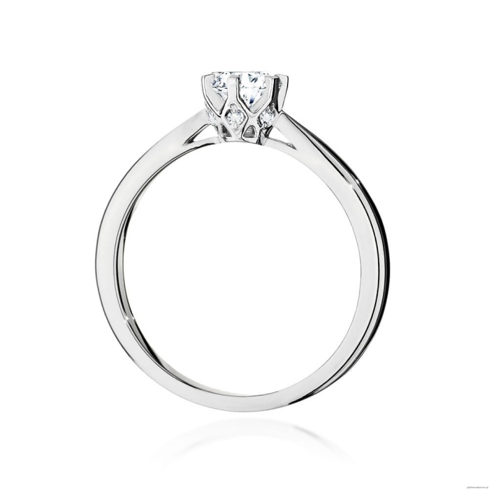 Pierścionek W539 Diament Laboratoryjny 0,40ct białe złoto