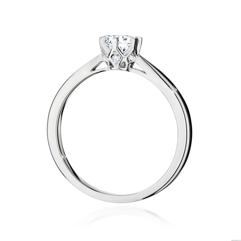 Pierścionek W539 Diament Laboratoryjny 0,40ct białe złoto