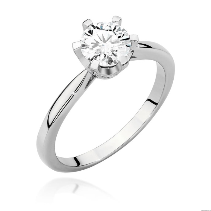Pierścionek W539 Diament Laboratoryjny 0,70ct białe złoto