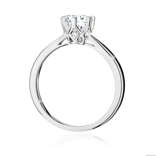 Pierścionek W539 Diament Laboratoryjny 0,70ct białe złoto