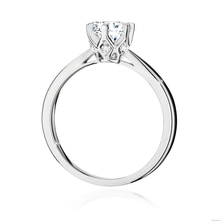 Pierścionek W539 Diament Laboratoryjny 0,70ct białe złoto
