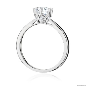Pierścionek W539 Diament Laboratoryjny 1,00ct białe złoto