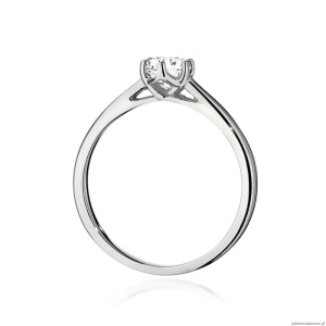 Pierścionek W540 Diament Laboratoryjny 0,40ct białe złoto