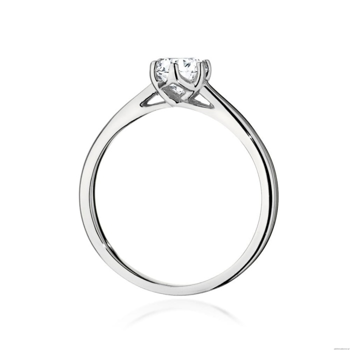Pierścionek W540 Diament Laboratoryjny 0,50ct białe złoto