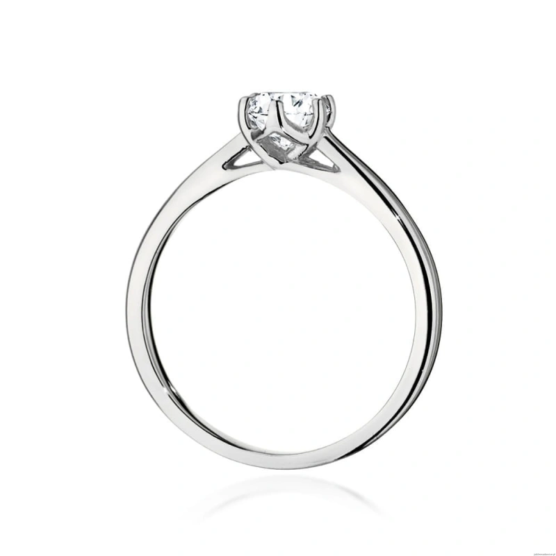 Pierścionek W540 Diament Laboratoryjny 0,50ct białe złoto