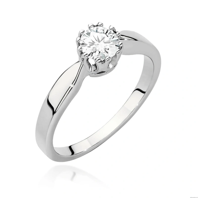 Pierścionek W541 Diament Laboratoryjny 0,40ct białe złoto