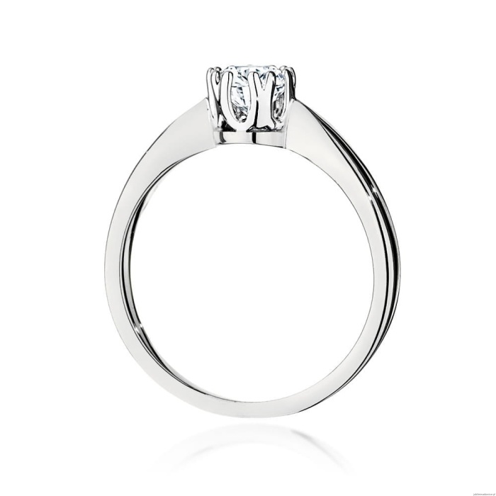 Pierścionek W541 Diament Laboratoryjny 0,40ct białe złoto