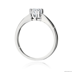 Pierścionek W541 Diament Laboratoryjny 0,50ct białe złoto