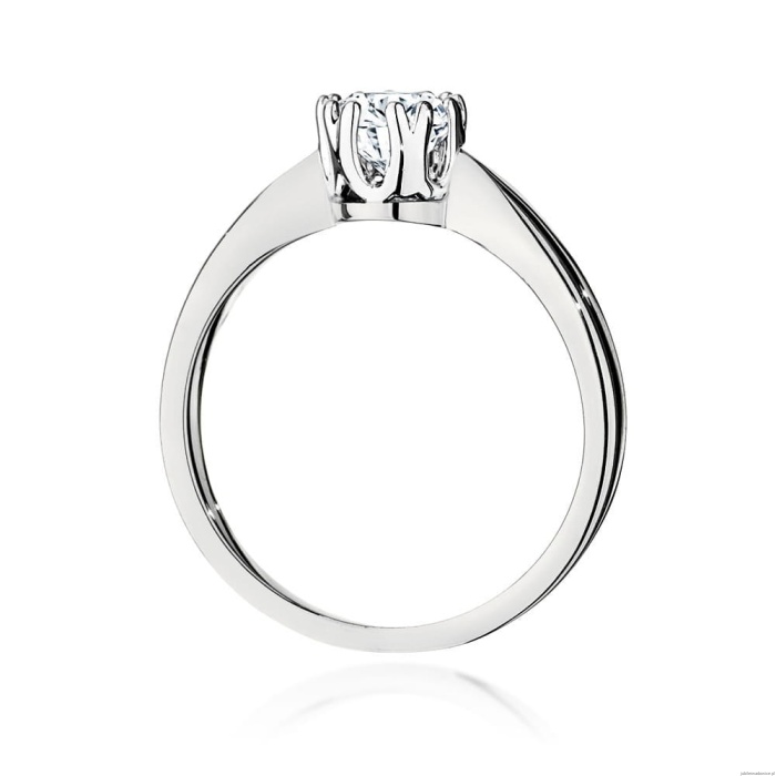 Pierścionek W541 Diament Laboratoryjny 0,50ct białe złoto