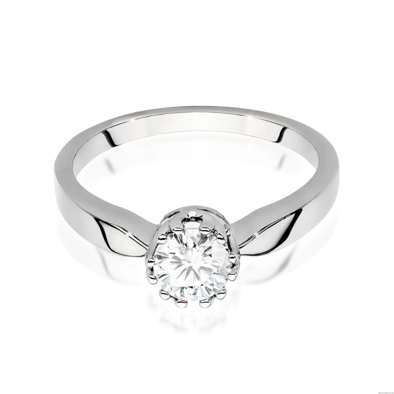 Pierścionek W541 Diament Laboratoryjny 0,50ct białe złoto