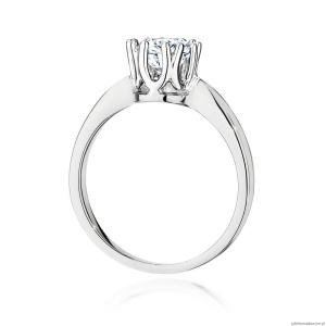 Pierścionek W541 Diament Laboratoryjny 0,70ct białe złoto