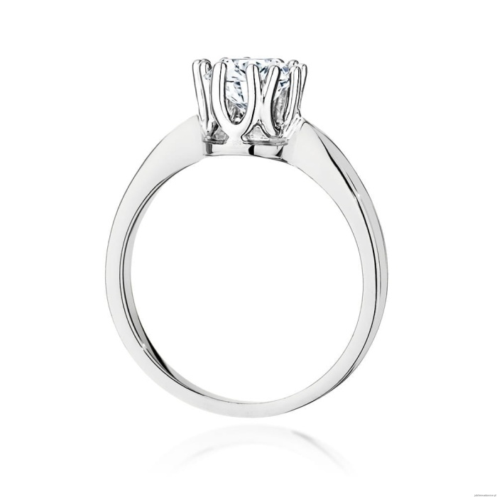Pierścionek W541 Diament Laboratoryjny 0,70ct białe złoto