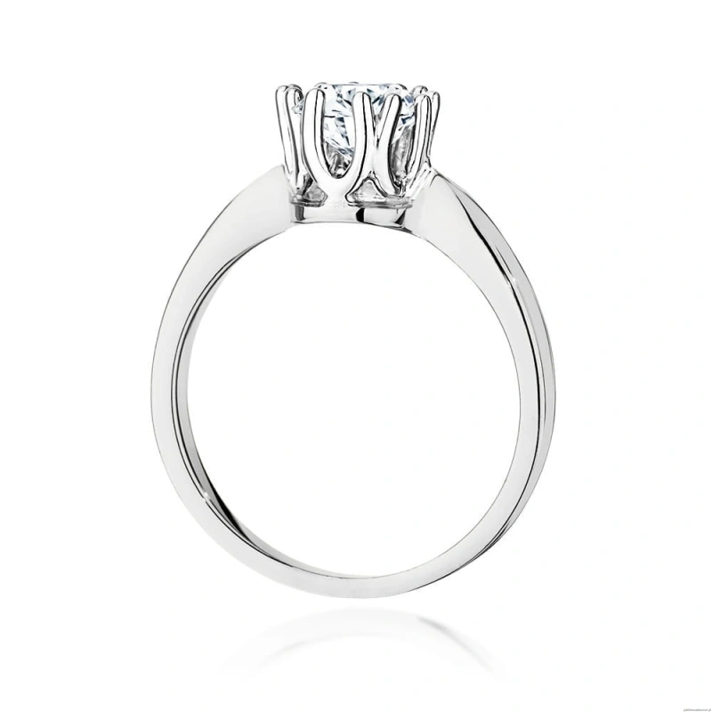 Pierścionek W541 Diament Laboratoryjny 0,70ct białe złoto