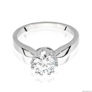 Pierścionek W541 Diament Laboratoryjny 0,70ct białe złoto