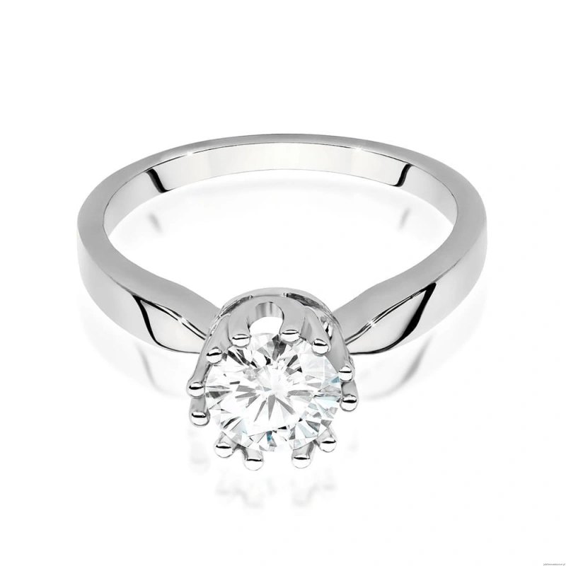 Pierścionek W541 Diament Laboratoryjny 0,70ct białe złoto