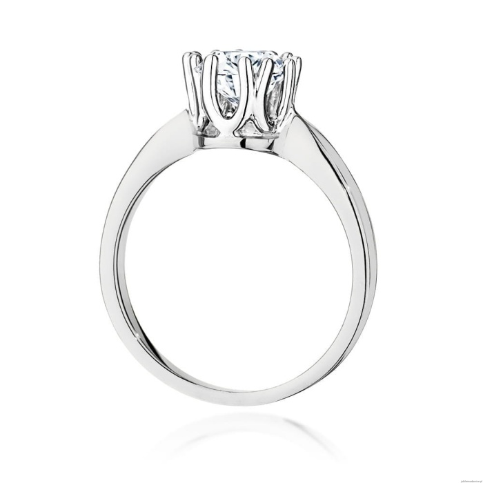 Pierścionek W541 Diament Laboratoryjny 1,00ct białe złoto