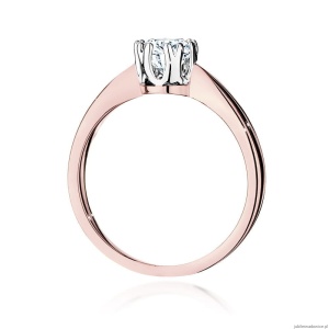 Pierścionek W541 Diament Laboratoryjny 0,50ct różowe złoto