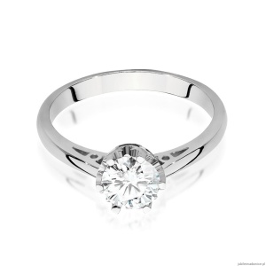 Pierścionek W542 Diament Laboratoryjny 0,70ct białe złoto