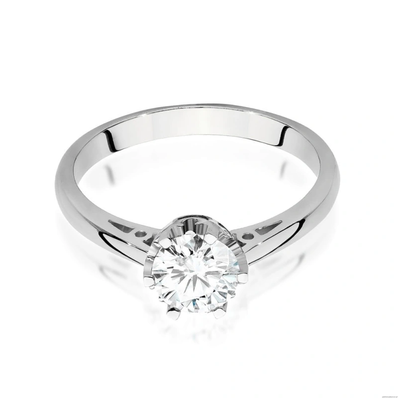 Pierścionek W542 Diament Laboratoryjny 0,70ct białe złoto