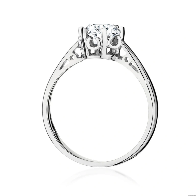 Pierścionek W542 Diament Laboratoryjny 1,00ct białe złoto