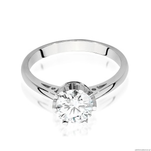 Pierścionek W542 Diament Laboratoryjny 1,00ct białe złoto