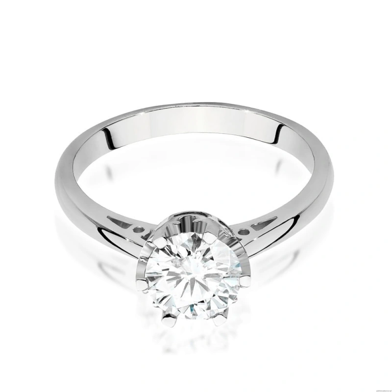 Pierścionek W542 Diament Laboratoryjny 1,00ct białe złoto
