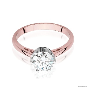 Pierścionek W542 Diament Laboratoryjny 1,00ct różowe złoto