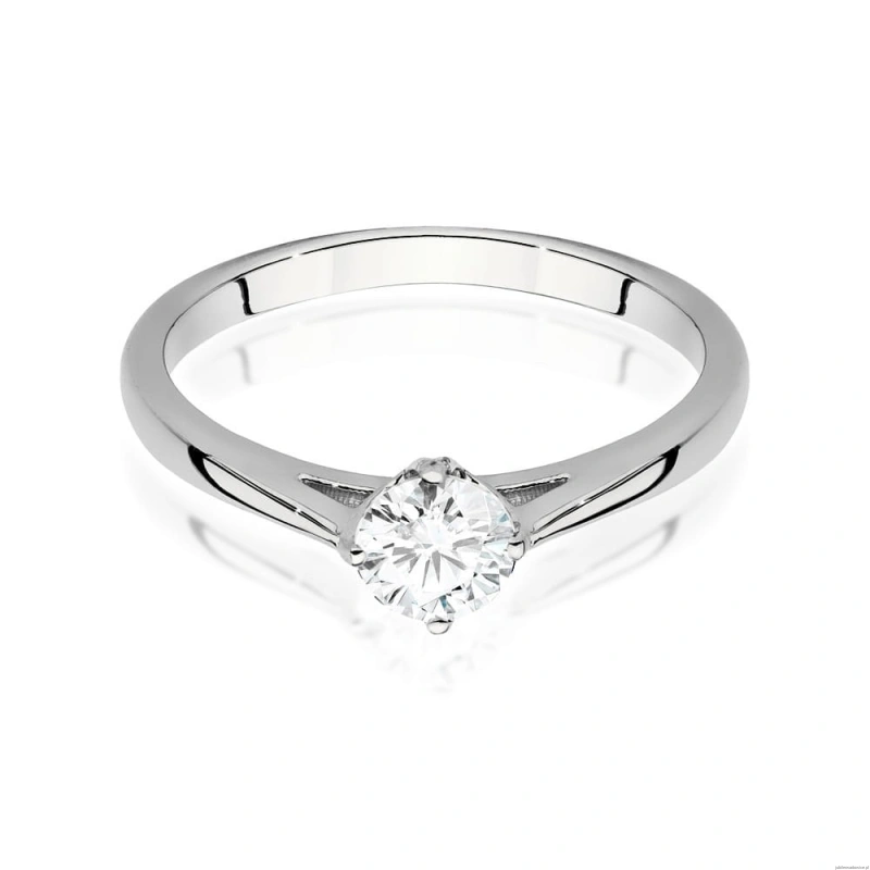 Pierścionek W543 Diament Laboratoryjny 0,40ct białe złoto
