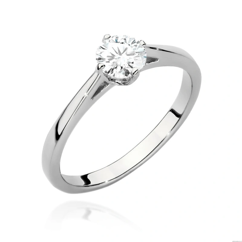 Pierścionek W543 Diament Laboratoryjny 0,50ct białe złoto