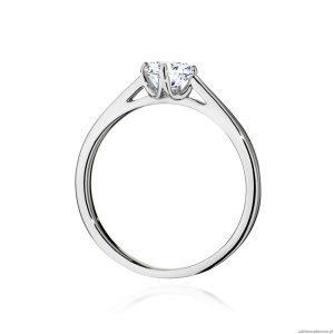 Pierścionek W543 Diament Laboratoryjny 0,50ct białe złoto