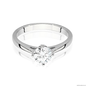 Pierścionek W543 Diament Laboratoryjny 0,70ct białe złoto
