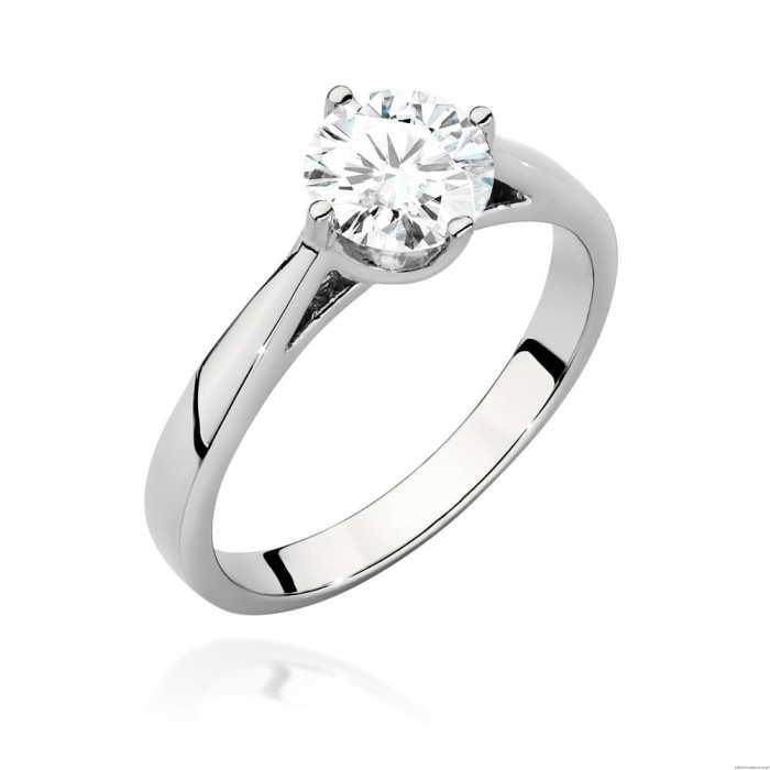 Pierścionek W543 Diament Laboratoryjny 1,00ct białe złoto