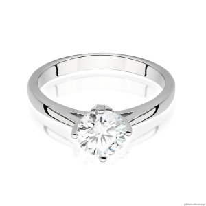 Pierścionek W543 Diament Laboratoryjny 1,00ct białe złoto