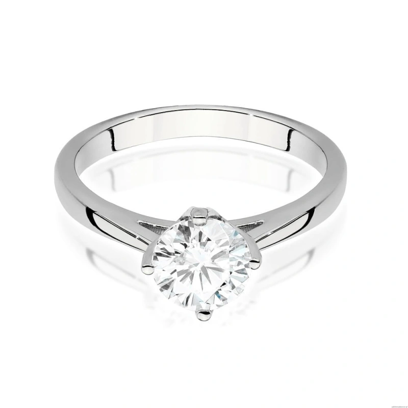Pierścionek W543 Diament Laboratoryjny 1,00ct białe złoto