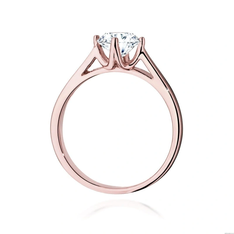 Pierścionek W543 Diament Laboratoryjny 1,00ct różowe złoto