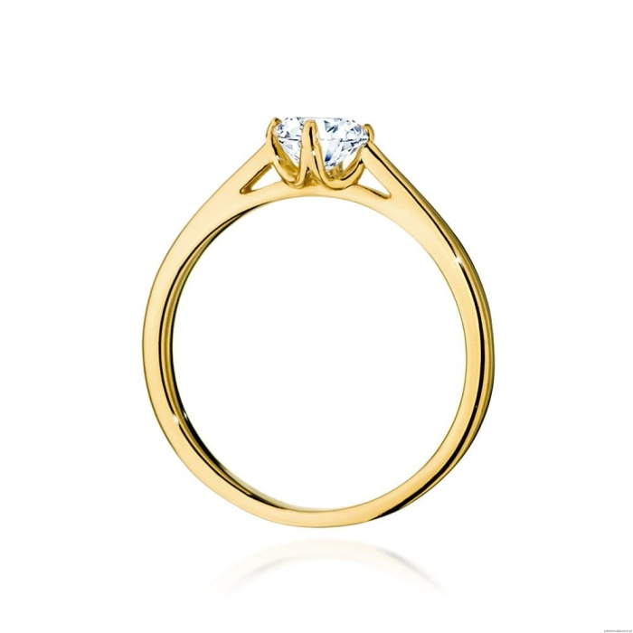 Pierścionek W543 Diament Laboratoryjny 0,50ct żółte złoto