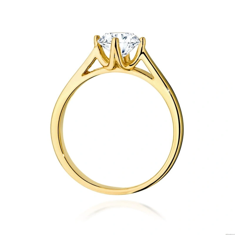 Pierścionek W543 Diament Laboratoryjny 1,00ct żółte złoto