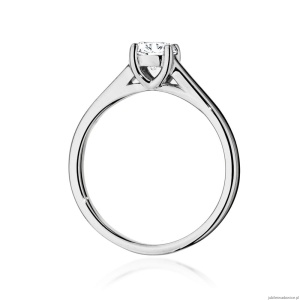 Pierścionek W544 Diament Laboratoryjny 0,50ct białe złoto
