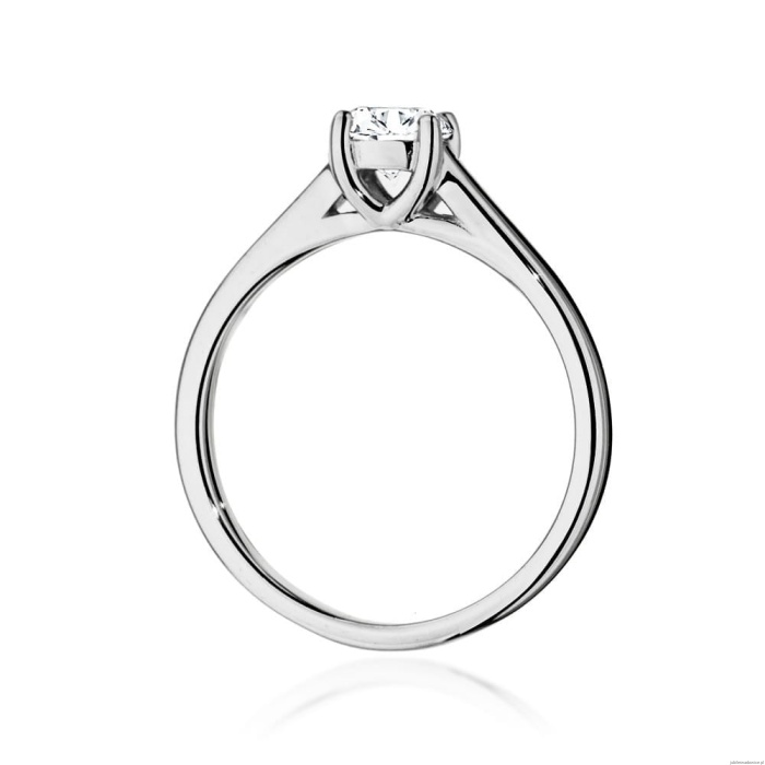 Pierścionek W544 Diament Laboratoryjny 0,50ct białe złoto