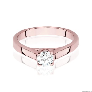 Pierścionek W544 Diament Laboratoryjny 0,40ct różowe złoto
