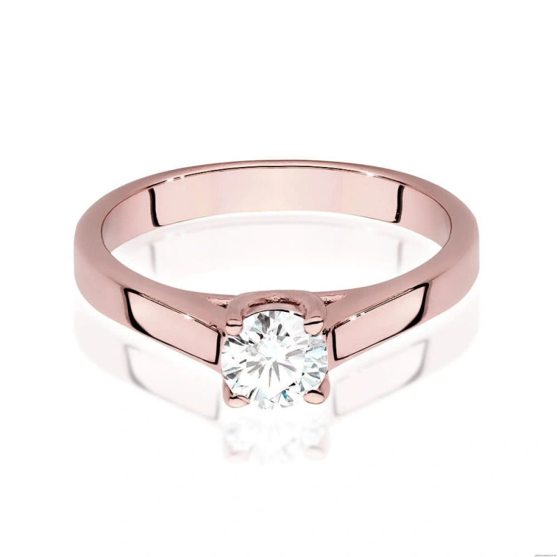 Pierścionek W544 Diament Laboratoryjny 0,50ct różowe złoto