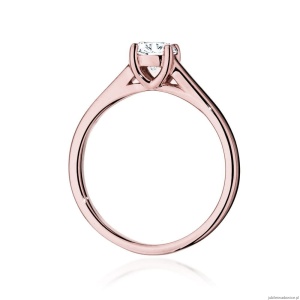 Pierścionek W544 Diament Laboratoryjny 0,50ct różowe złoto