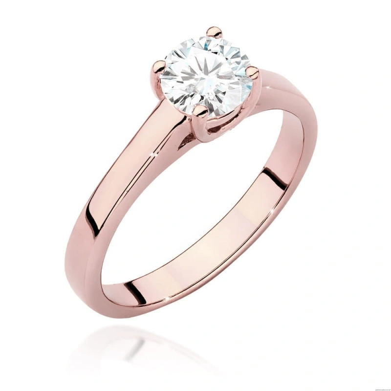 Pierścionek W544 Diament Laboratoryjny 0,70ct różowe złoto