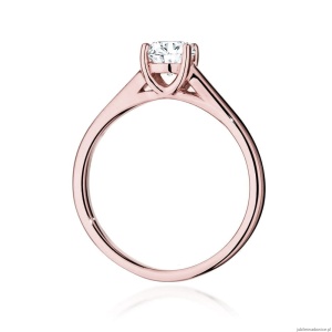 Pierścionek W544 Diament Laboratoryjny 0,70ct różowe złoto
