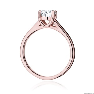Pierścionek W544 Diament Laboratoryjny 1,00ct różowe złoto