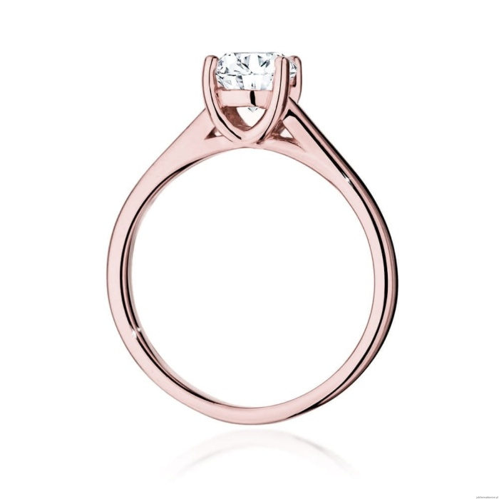 Pierścionek W544 Diament Laboratoryjny 1,00ct różowe złoto