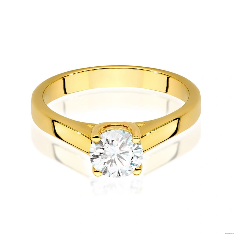 Pierścionek W544 Diament Laboratoryjny 0,70ct żółte złoto
