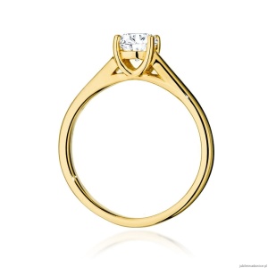 Pierścionek W544 Diament Laboratoryjny 0,70ct żółte złoto