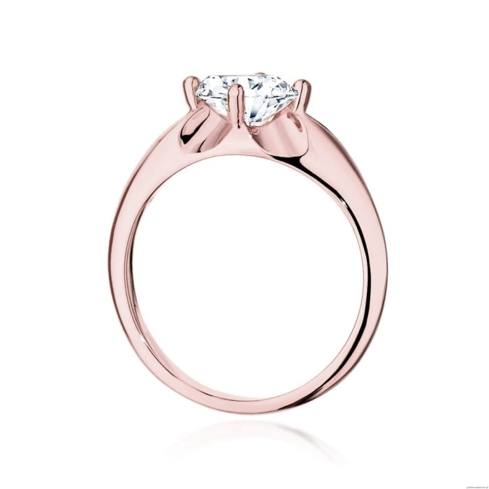 Pierścionek W545 Diament Laboratoryjny 1,00ct różowe złoto