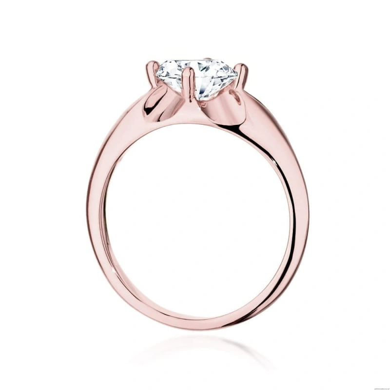 Pierścionek W545 Diament Laboratoryjny 1,00ct różowe złoto